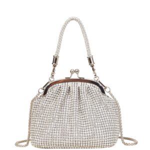 Sparkling diamond-studded women's handbag